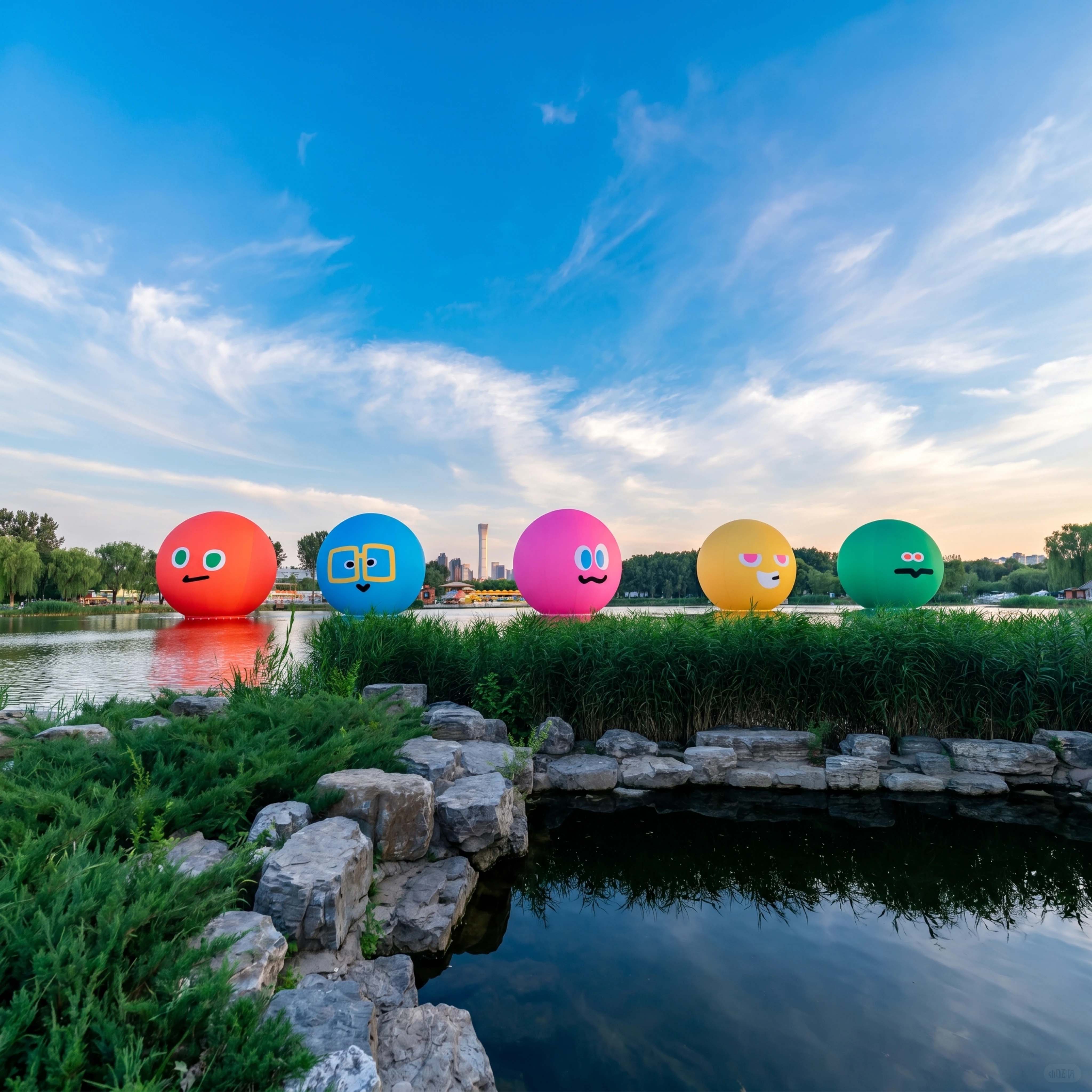 Beijing Chaoyang Park Five-Ball Installation